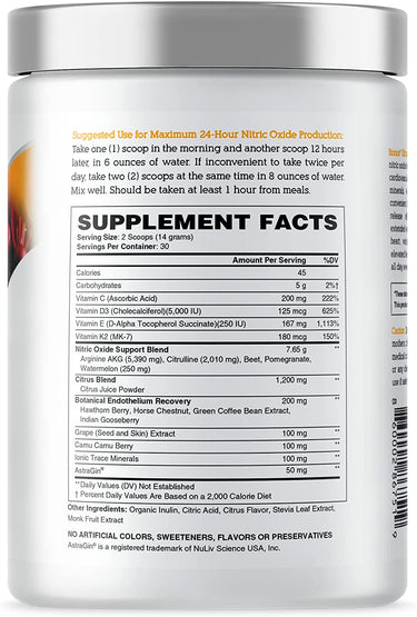Citrus M3 Ultimate Nitric Oxide Nutrition - Bionox Nutrients